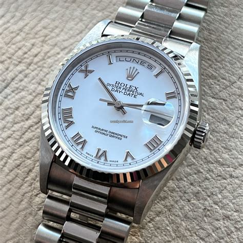 white gold nos rolex day date chinese numbers|Rolex bracelet reference number.